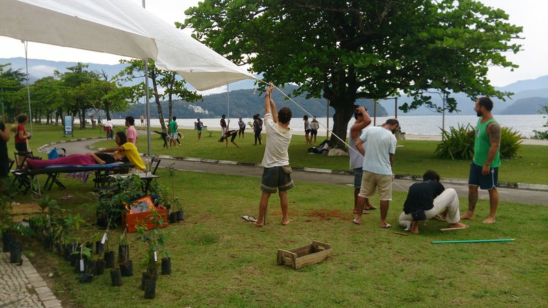 Montagem da lona + yoga