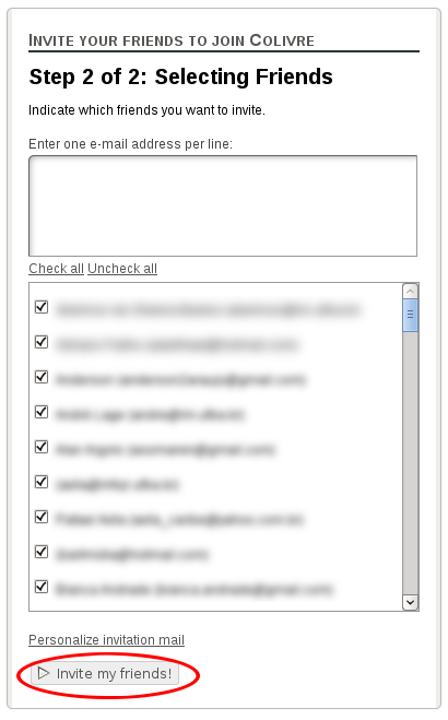 Import invitation for community. Step 2 Import invitation for community. Step 2