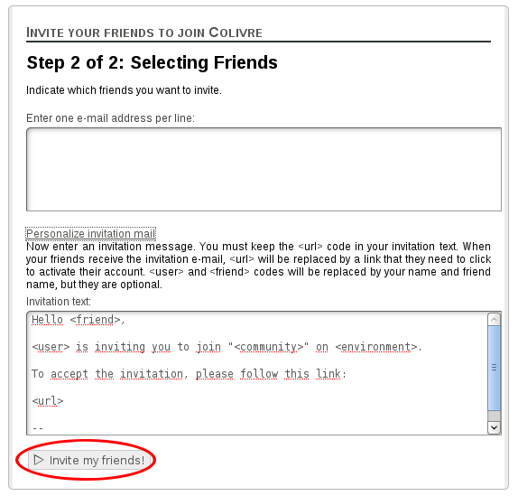 Manually invitation for community. Step 2 Manually invitation for community. Step 2