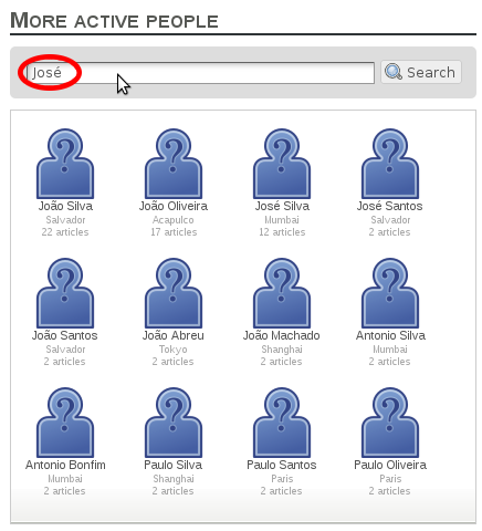 More active people search field More active people search field