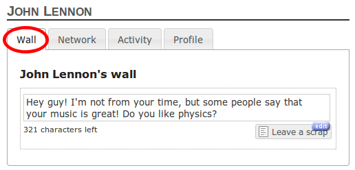 Wall tab Wall tab