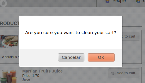 Cleaning confirmation